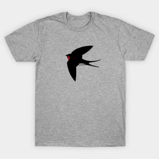 Clean and subtle design of a Swallow bird in a flight T-Shirt